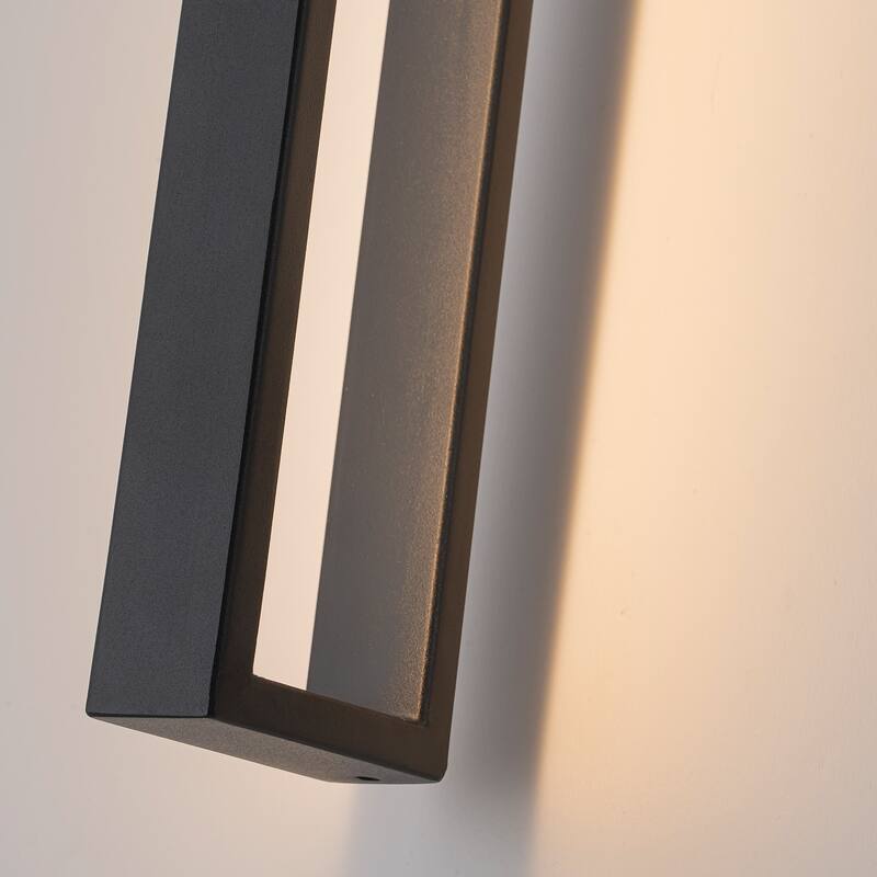 Large LED Outdoor Black Exterior Wall Lantern Sconce Light