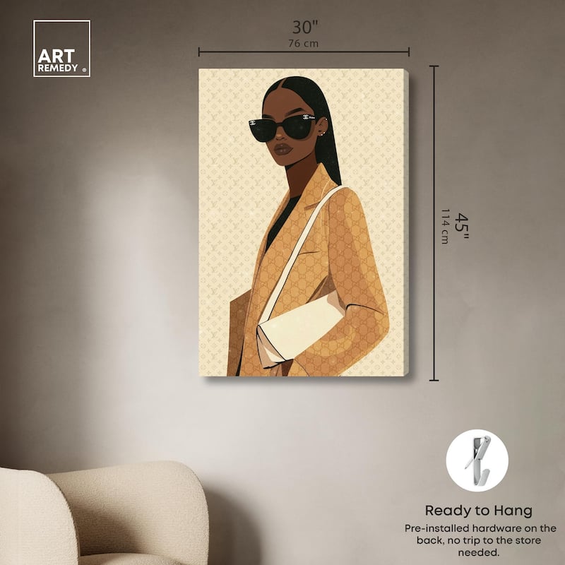 Elegant Coat Gal Canvas by Art Remedy, Gallery Wrapped