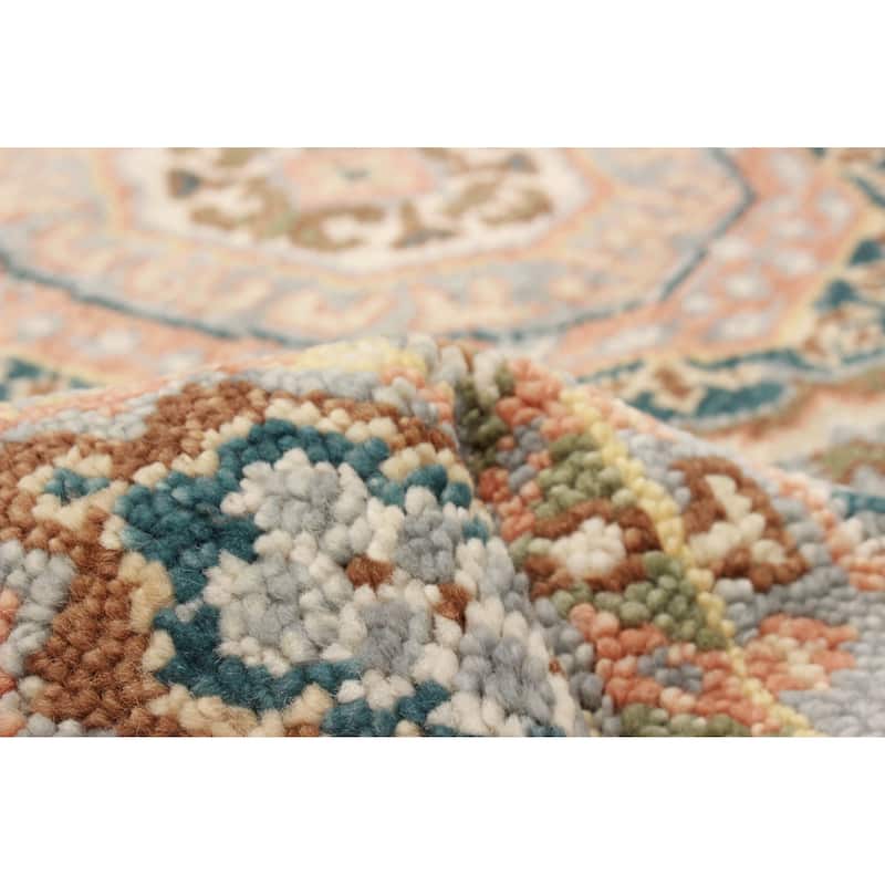 ECARPETGALLERY Hand-knotted Jules Serapi Light Blue Wool Rug - 5'10 x 9'2
