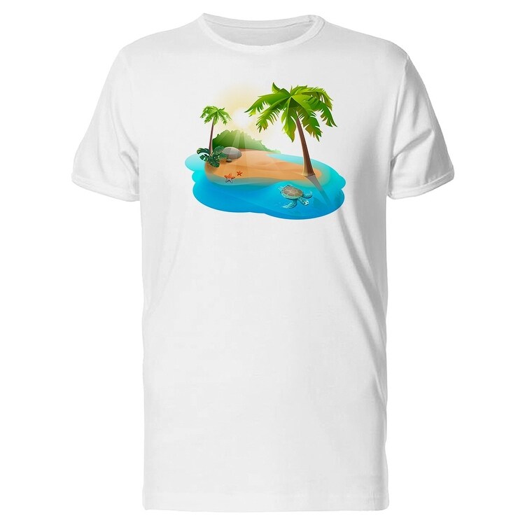 Shop 3d Island With Sea Turtle Tee Men S Image By Shutterstock