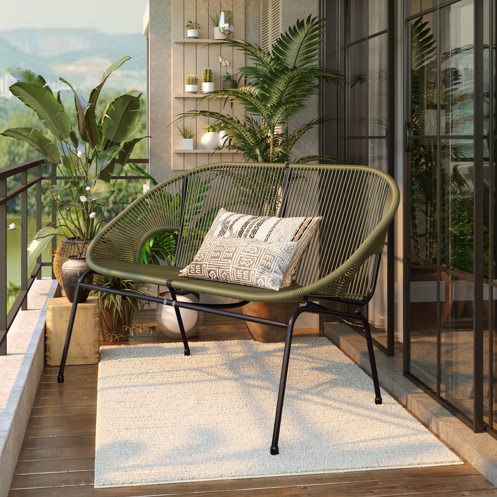 Naomi Outdoor Hammock Loveseat Bench by Christopher Knight Home