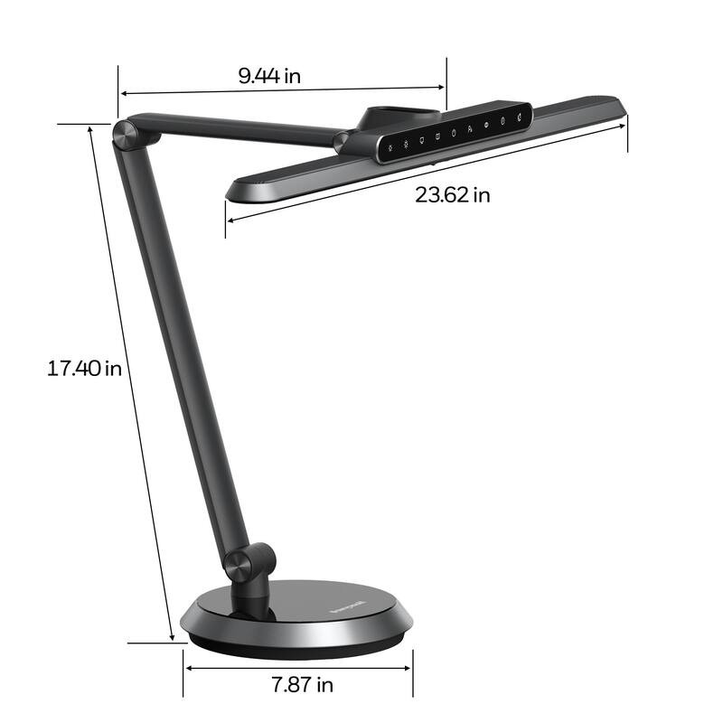 Honeywell H9 Sunturalux Eye-Caring LED Desk Lamp 1000LM, Dimmable, Timer Auto-Sensing,Cumputer, Architect