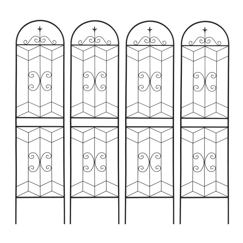 2 Pack Metal Garden Trellis Rustproof Trellis for Climbing Plants Outdoor Flower Support