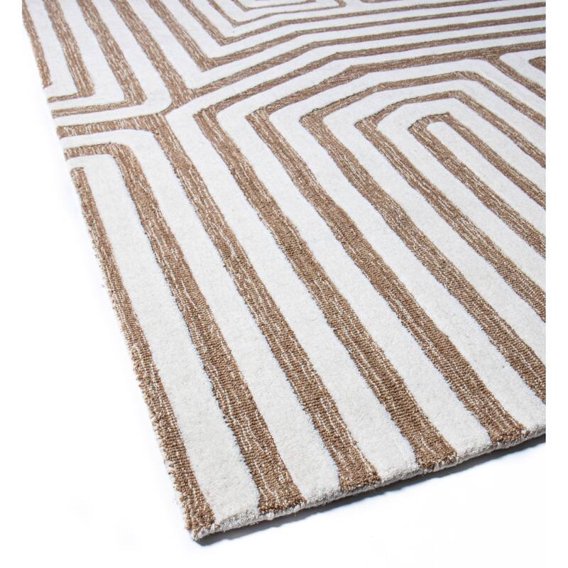Bashian Keenen Ivory & Mocha Transitional Area Rug