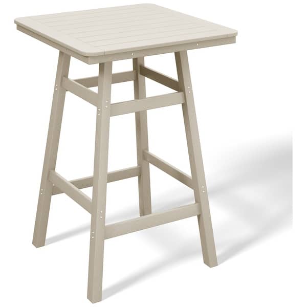 slide 2 of 9, Laguna Hdpe All Weather Outdoor Patio 30" Square Bar Table Sand