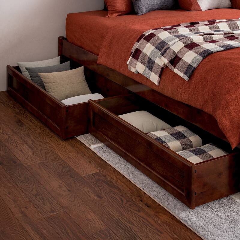 Wesley Platform Bed with Panel Footboard and Storage Drawers