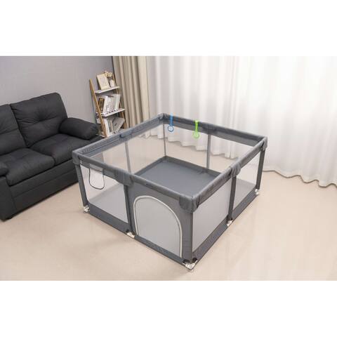 50"W x 50"D x 27"H Baby Safety Gate with Storage Bag