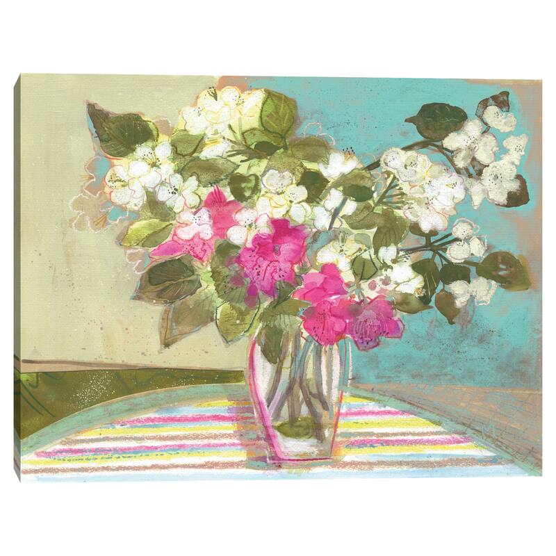 Apple Blossoms Blue by Maret Hensick Canvas Art Print