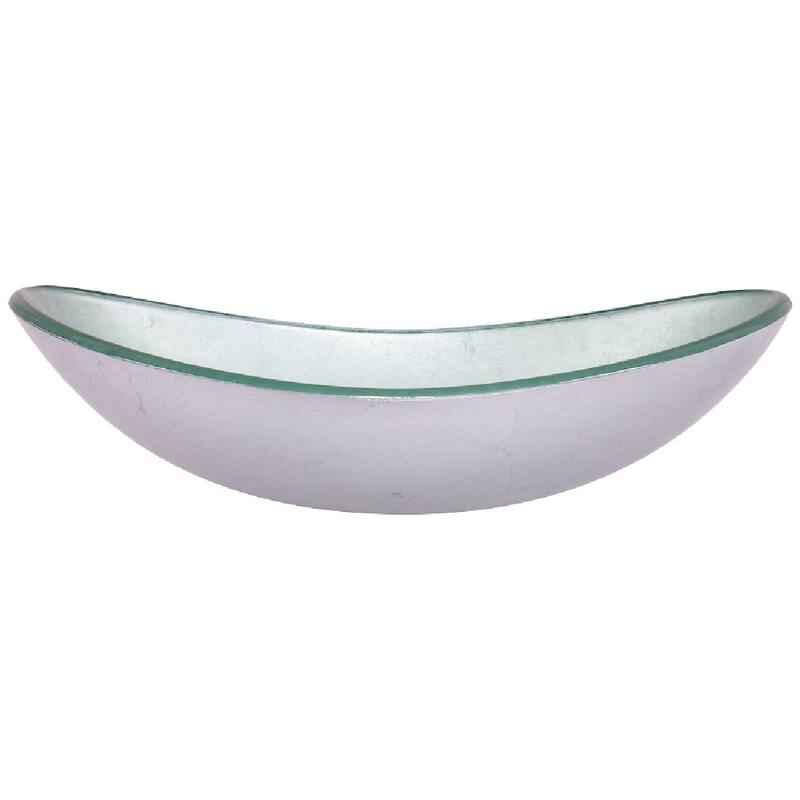 Miseno Painted Foil 21-1/2" Oval Glass Vessel Bathroom Sink