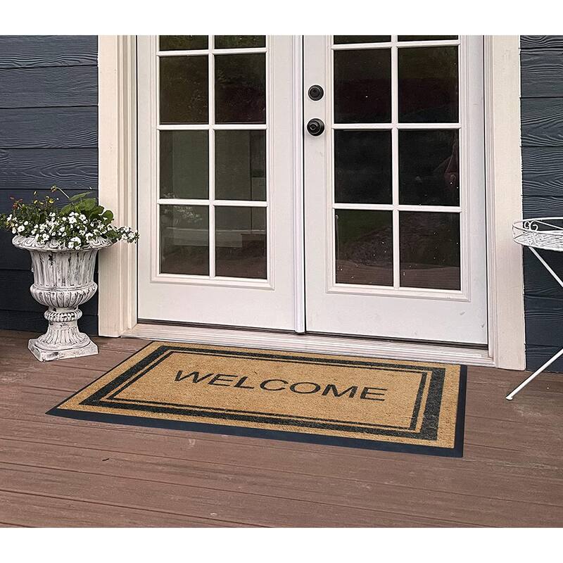 A1HC Natural Coir & Rubber Door Mat, 30"x48", Heavy Duty Large Doormat