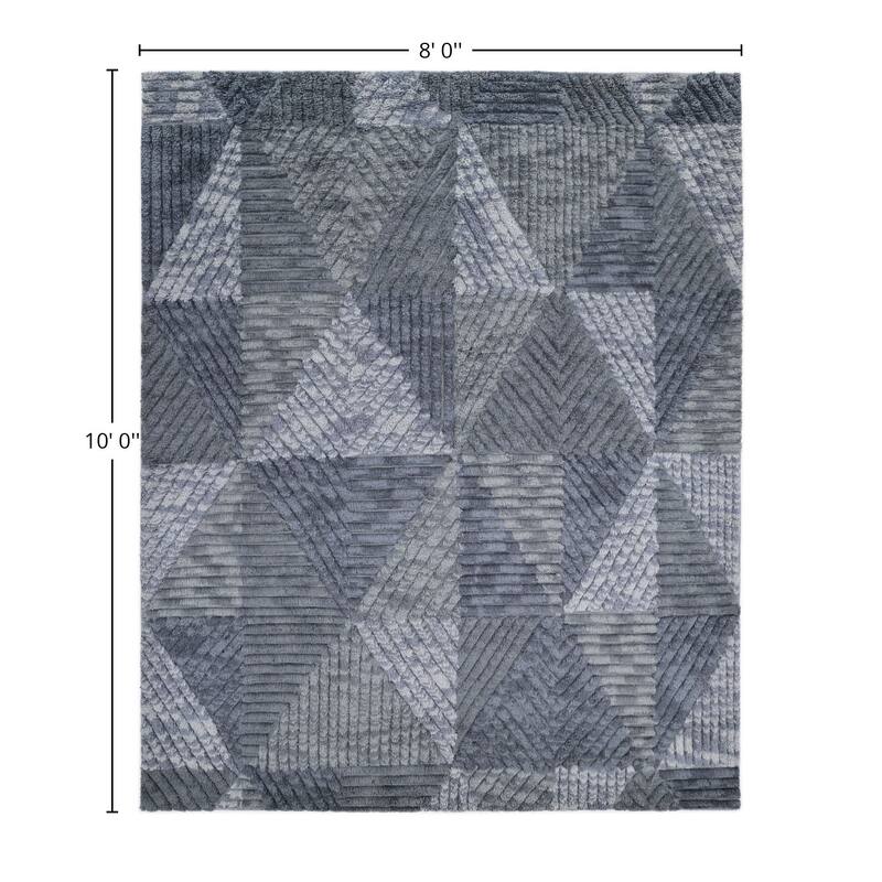 Overton Handmade Modern Contemporary Geometric Area Rug