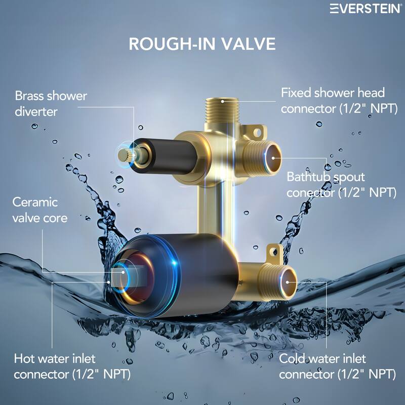 Wall Mounted Shower System Bathtub Facuet Set, Tub And Shower Trim Kit