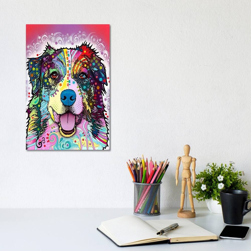 iCanvas "Australian Shepherd" by Dean Russo Canvas Print