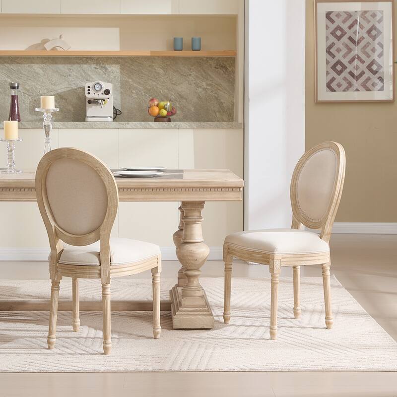 2PCS Cotton Linen Dining Chairs