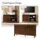 preview thumbnail 12 of 19, HULALA HOME Jane Transitional Solid Wood 58"Wide 4 Door Sideboard