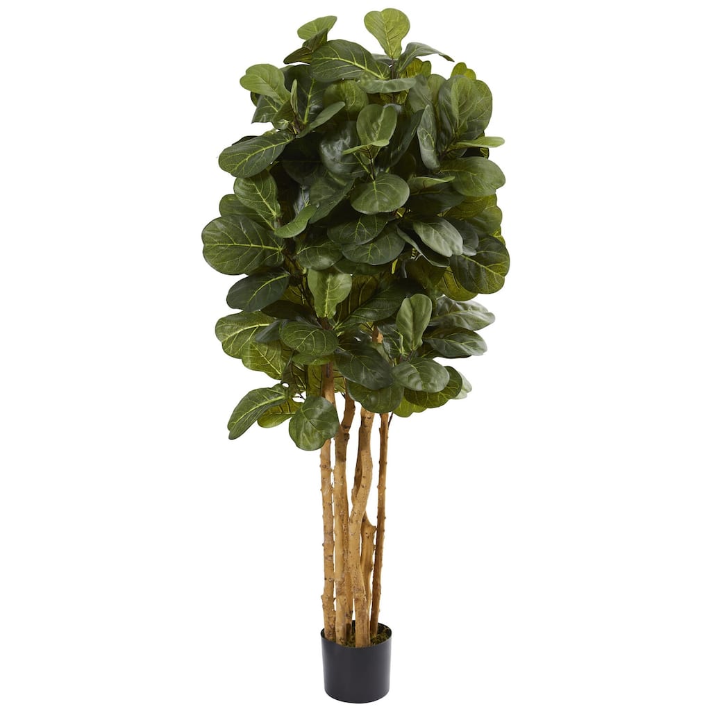 Artificial Fig Tree 5ft - Realistic Green Foliage Indoor Outdoor Decor - 61 Inches and Over