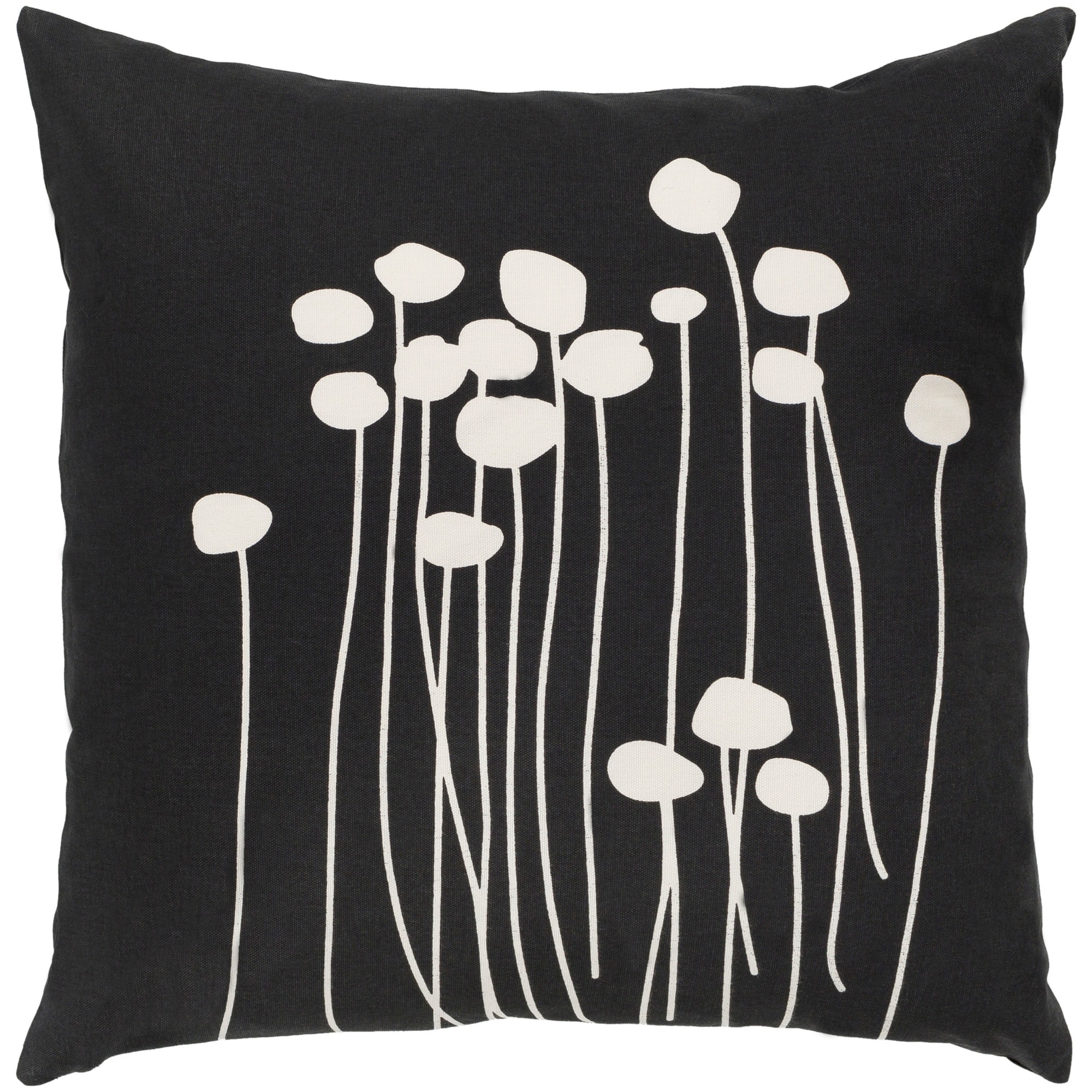 Black and white 2025 floral throw pillows