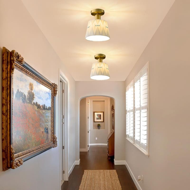 E14 base bulb light gold light fixture metal ceiling light - N/A