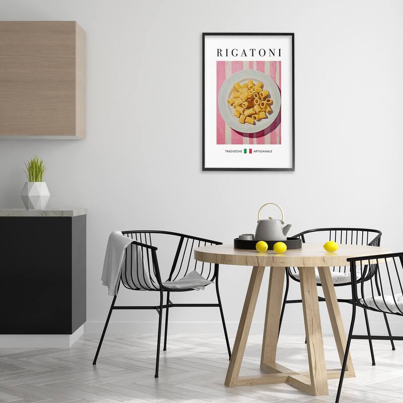 Stupell Traditional Rigatoni Pasta Framed Giclee Art Design By Andreas Magnusson
