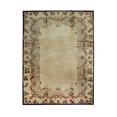 Beige Traditional Ningxia Rug - 9' X 11'10