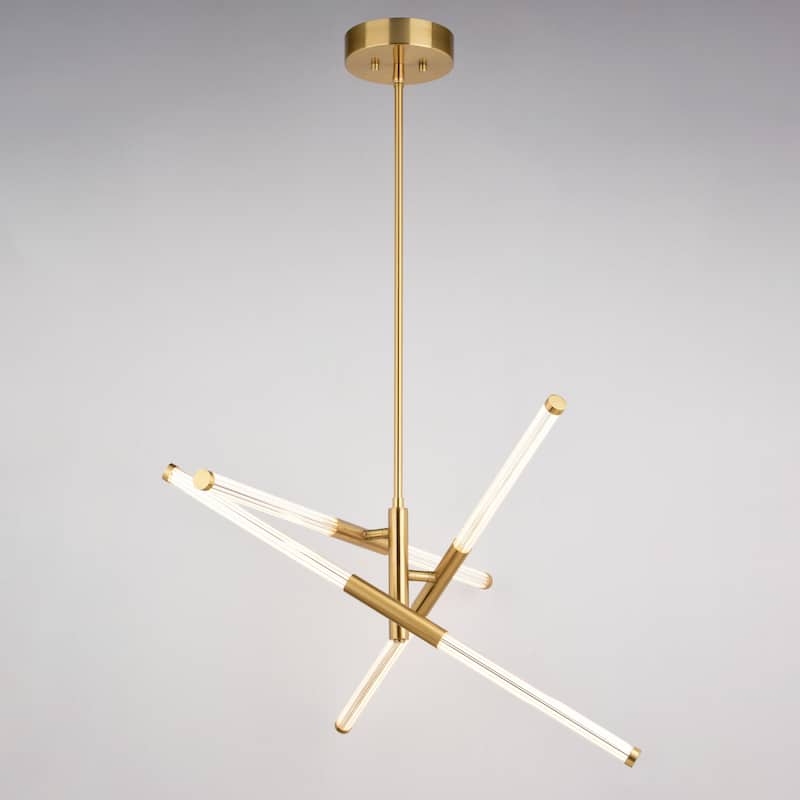 Avalon 3L LED Contemporary Pendant Light White Acrylic Adjustable Arms