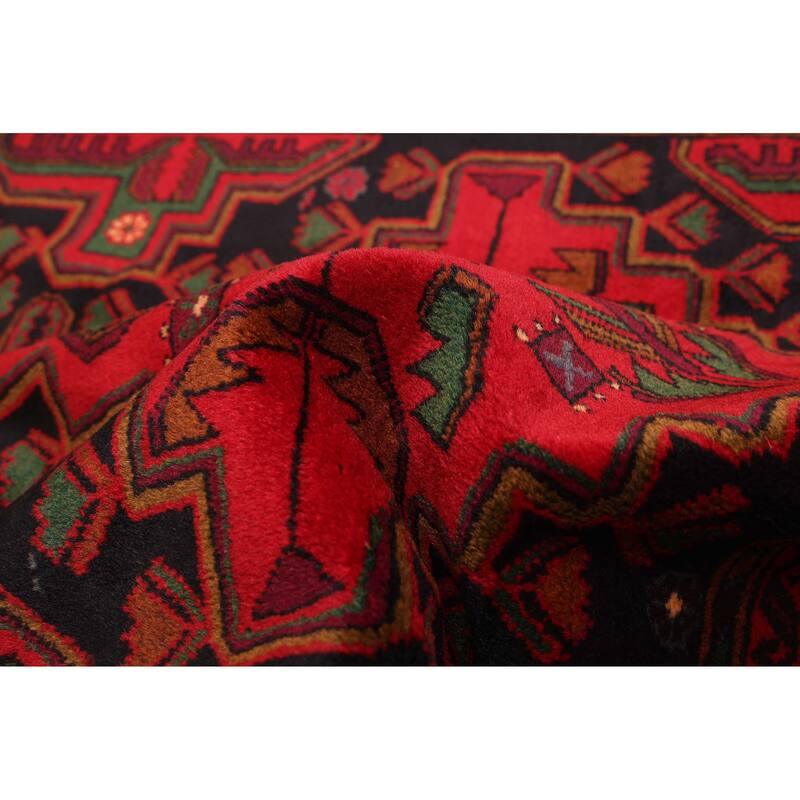 ECARPETGALLERY Hand-knotted Teimani Red Wool Rug - 3'10 x 6'3