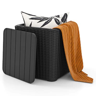 Costway 11.5 Gallon Water-proof Deck Box with Removable Lid Storage - See Details