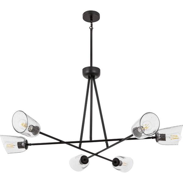 slide 2 of 5, Maxim 26266SS Keppe 6 Light 48" Wide Chandelier Dark Bronze