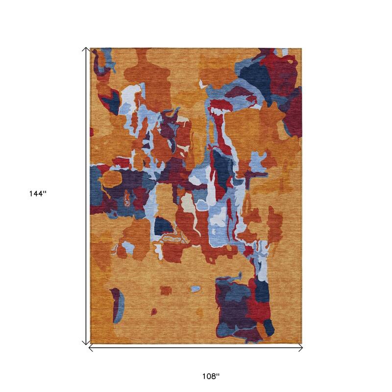 HomeRoots Abstract Transitional Rectangle Outdoor Rug
