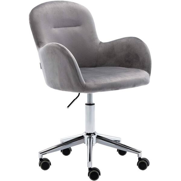 Velvet Desk Chair Adjustable Height Swivel Shell Chair Home Chair With Metal Base And Arms Overstock 32681398