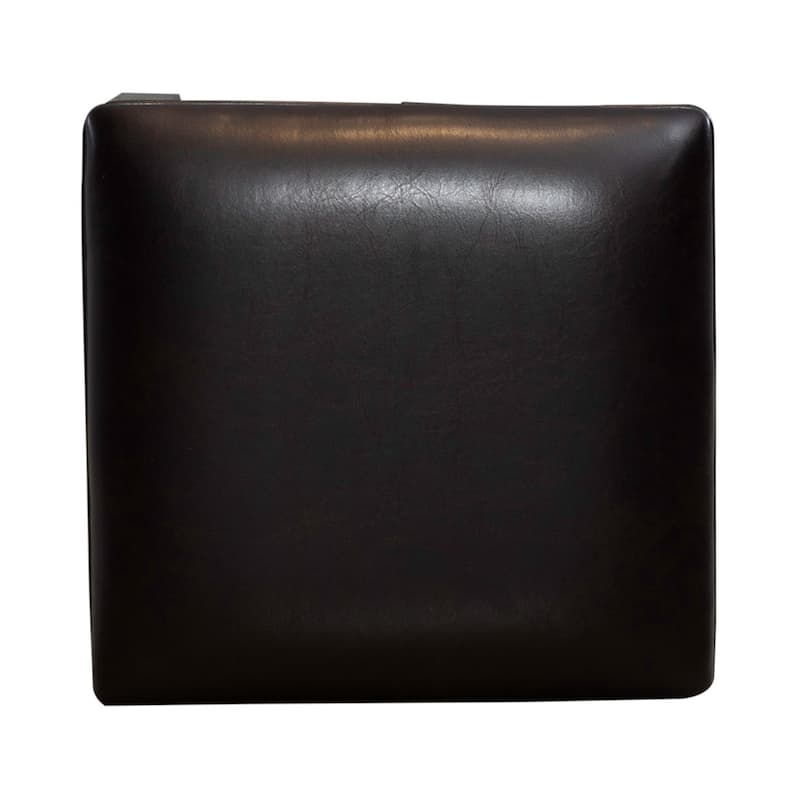 Lennox Weathered Chestnut Upholstered Console Stool - Width 16" x Depth 16" x Height 25"