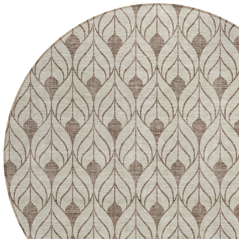 HomeRoots Geometric Transitional Rectangle Outdoor Rug