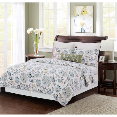 Braganza Teal Quilt Bedding Set