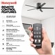 preview thumbnail 5 of 41, 52" Honeywell Graceshire Contemporary Ceiling Fan with Color Changing LED Light, Remote Control, Flush Mount, Dual Finish Blades