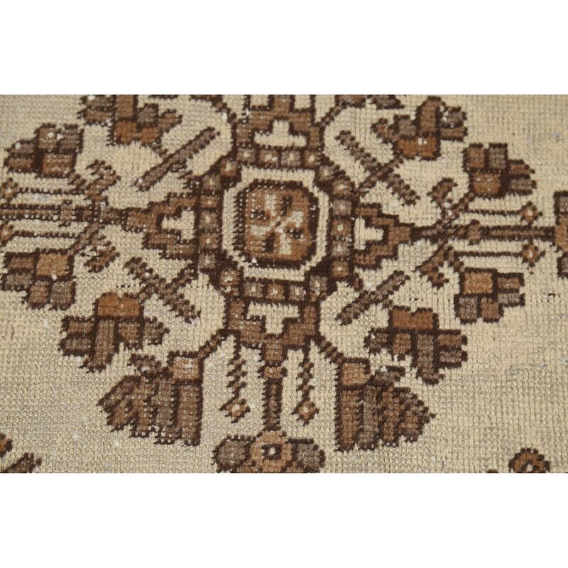Hand Knotted Oriental 100% Wool Carpet Traditional Geometric Beige & Ivories Balouch Area Rug - 5' 9'' X 3' 7''