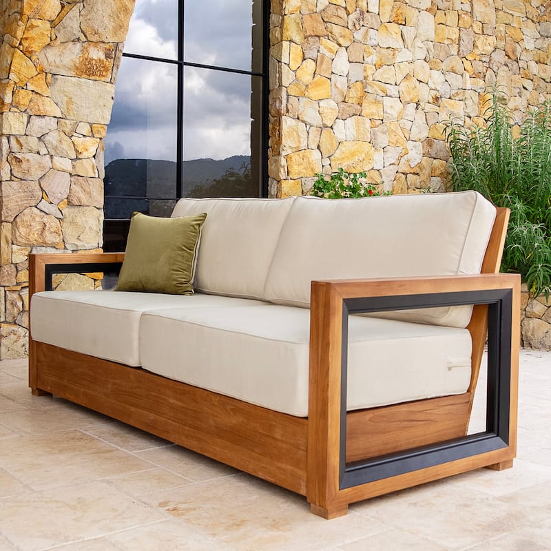 Cambridge Casual Hans Indonesian Teak 4-Piece Patio Conversation Set