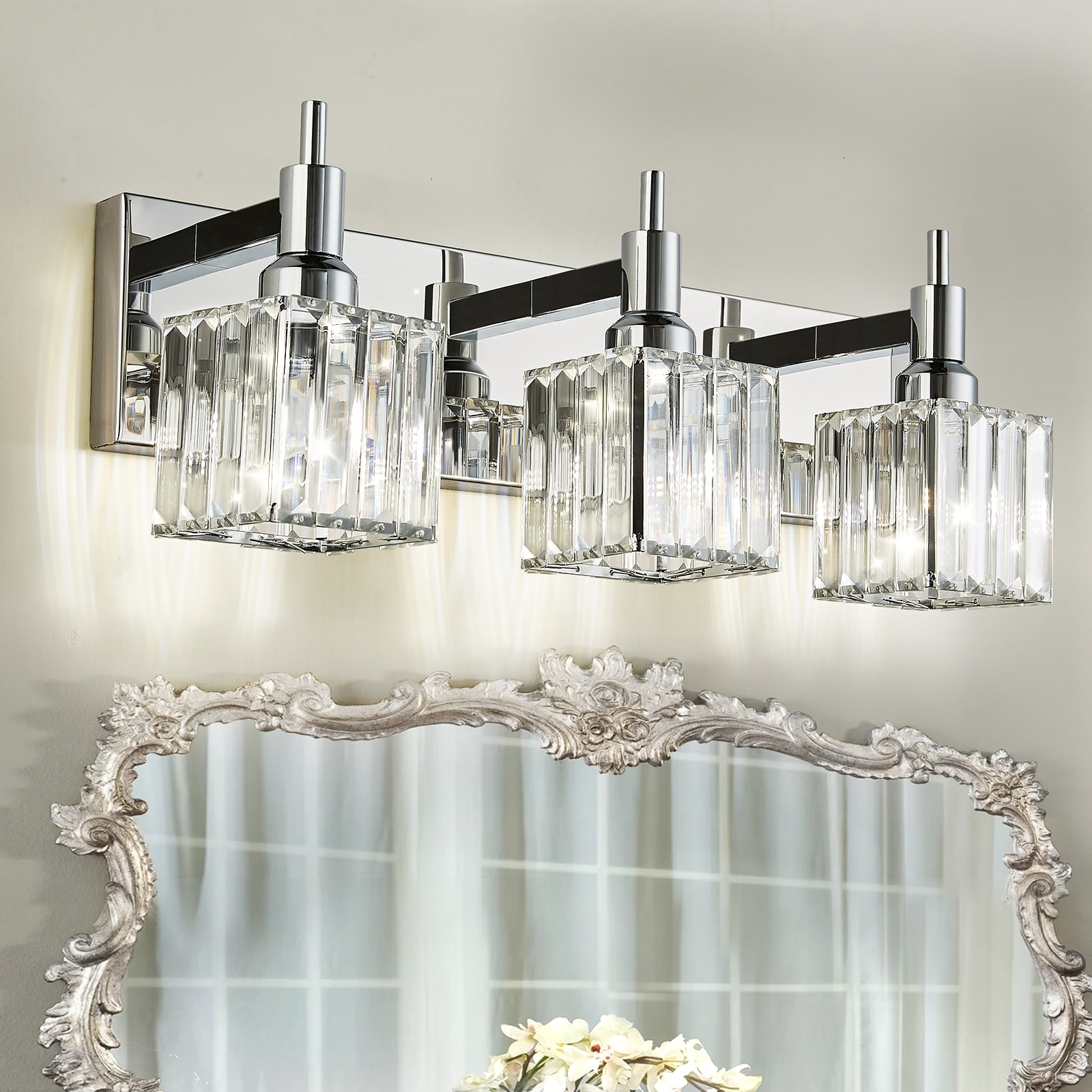 2/3/4-Light Modern Bathroom Crystal Vanity Light Wall Sconces On Sale  Bed Bath  Beyond 37979448