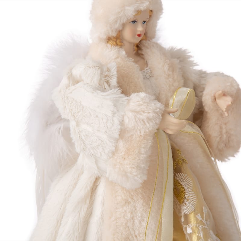 Glitzhome 12"H Christmas Angel Tree Topper