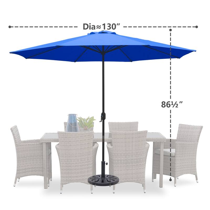 Maypex 11 Feet Round Market Patio Umbrella
