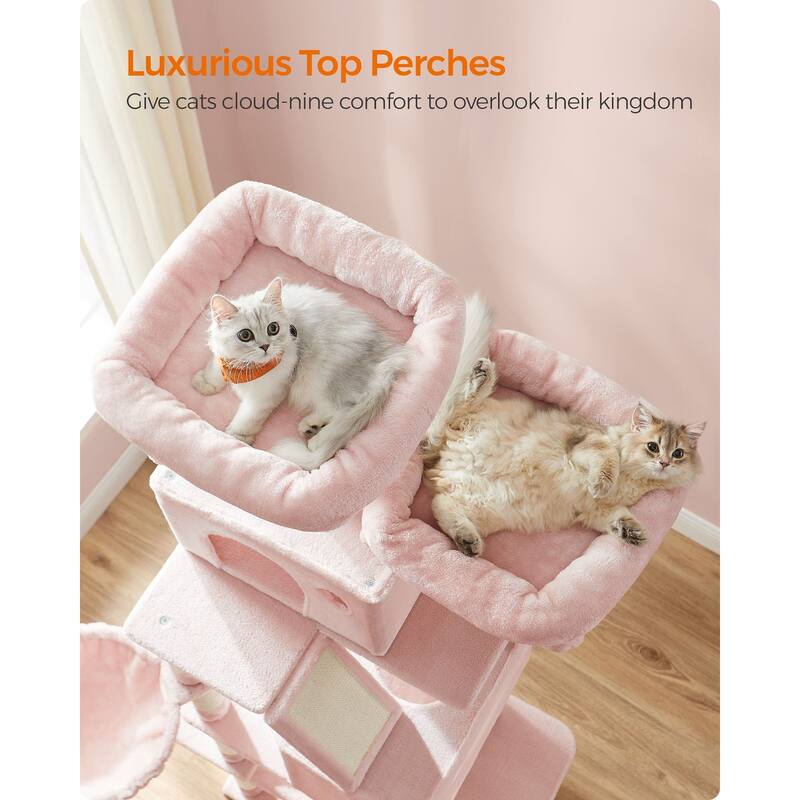 Multi-Level Cat Tree with Perches Caves and Scratching Posts