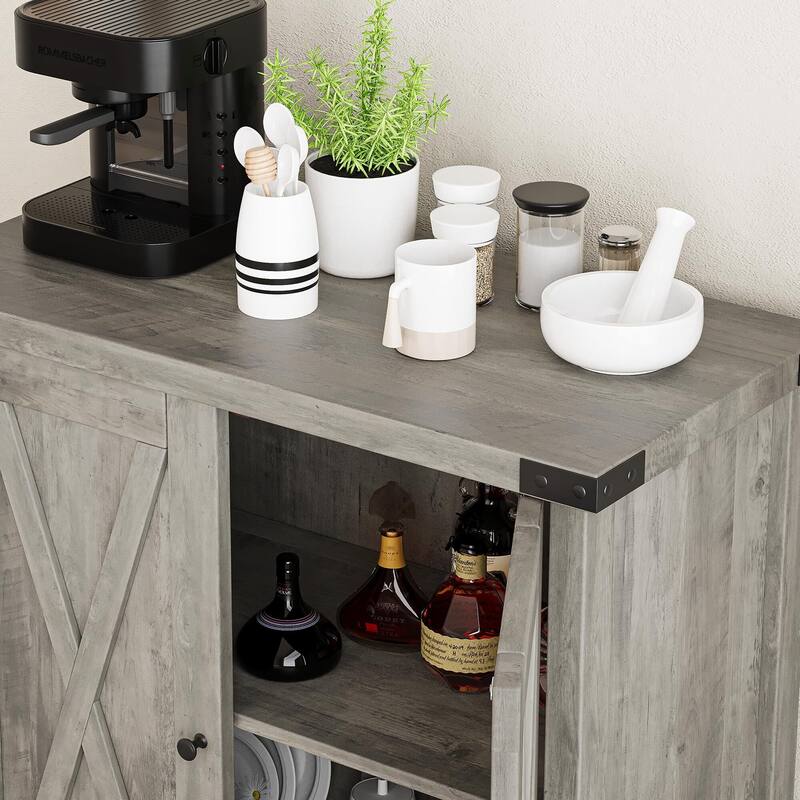 Buffet Cabinet Farmhouse Storage Cabinet with Doors and Shelves