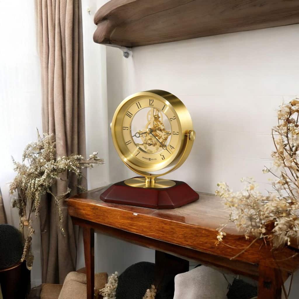 Howard Miller Solomon Skeleton Modern Glam Mantel Clock with Movements