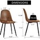 preview thumbnail 5 of 4, Set of 4 Scandinavian dining room chairs Armchair living room Retro Vintage black metal foot in Brown Suede - N/A