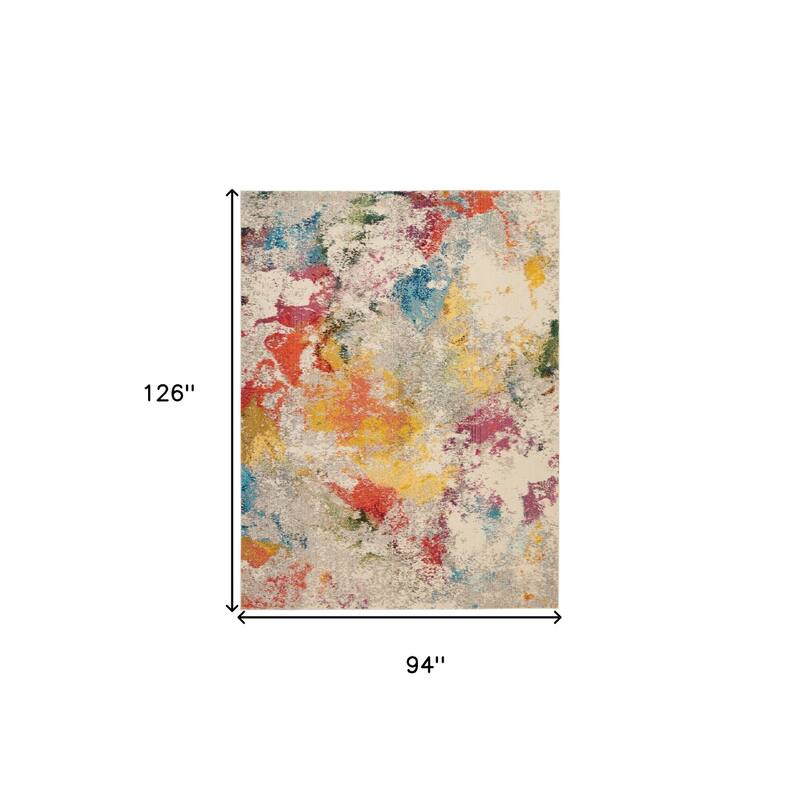 Power Loomed Abstract Modern Area Rug - 126' X '94' X '0.5
