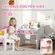 preview thumbnail 6 of 7, Qaba Kids Desk and Chair Set, Kids Study Desk with Storage, Student Writing Desk for Bedroom & Study Room with Drawer