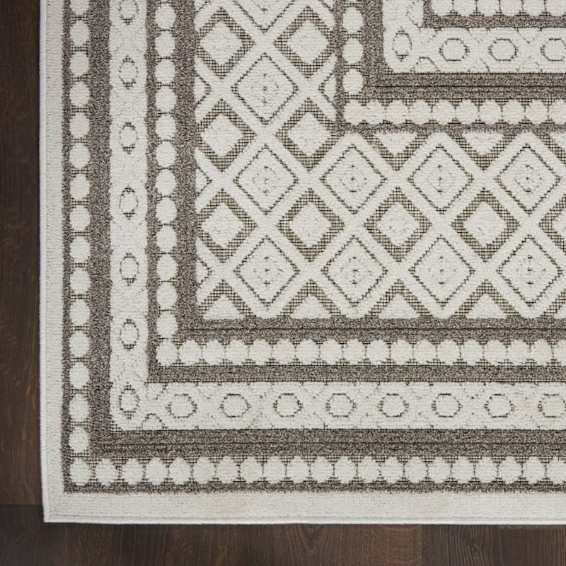 Nourison Calobra Moroccan Tile Bordered Indoor Outdoor Area Rug
