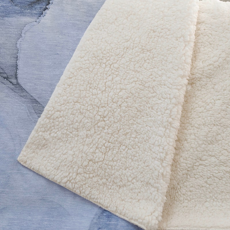 Premium Machine Washable Abstract Contemporary Sherpa Throw Blanket