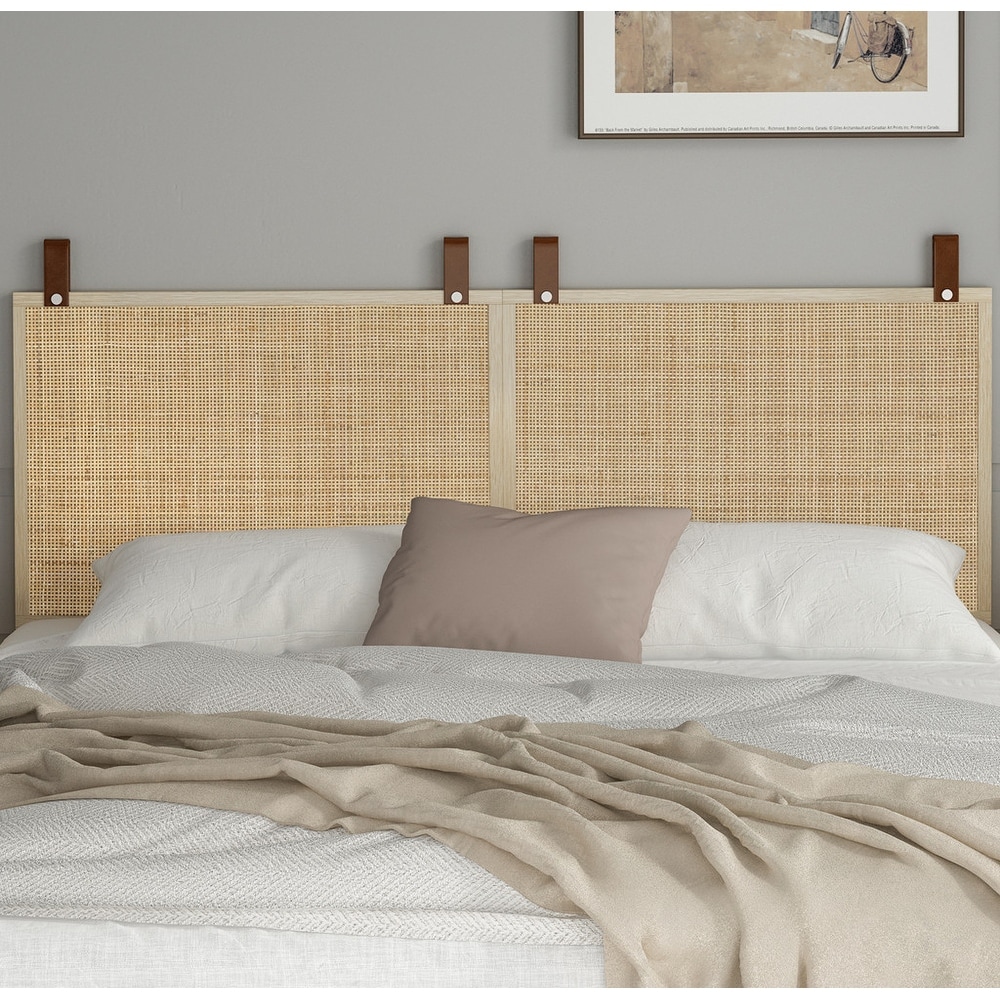 Rattan wall mounted shop headboard