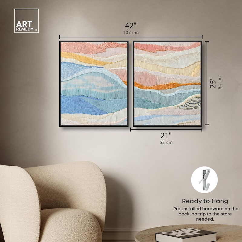 Morning Calm I Canvas Set of 2 by Art Remedy