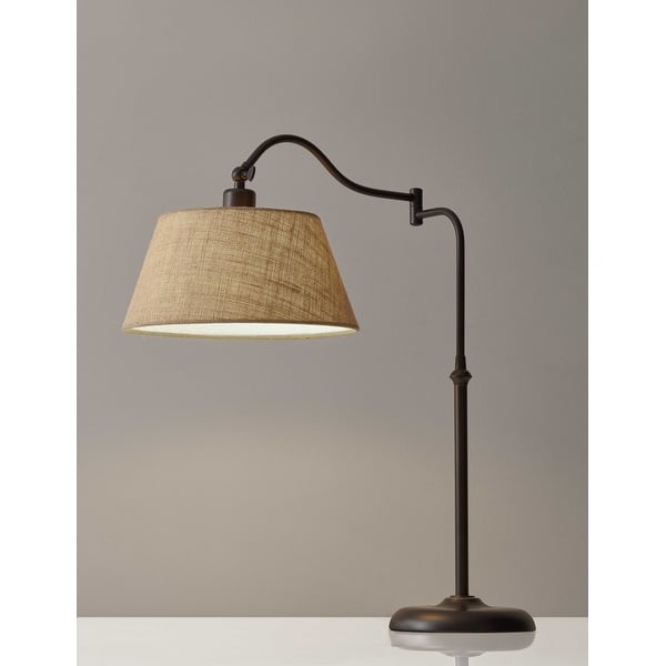 Dark Bronze Metal Swing Arm Adjustable Table Lamp Dark Bronze Metal Swing Arm Adjustable Table Lamp